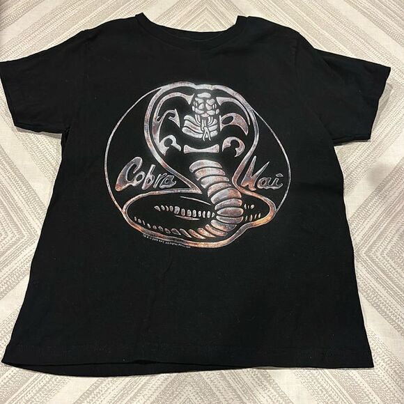 Cobra Kai Graphic Boys Black T-Shirt - Picture 1 of 7